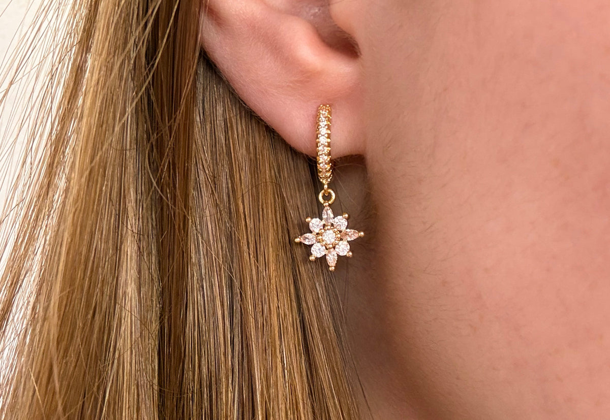 Boucle d'oreille Orchidée