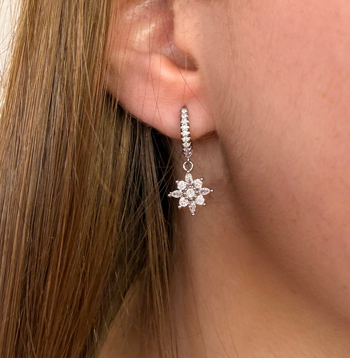 Boucle d'oreille Orchidée