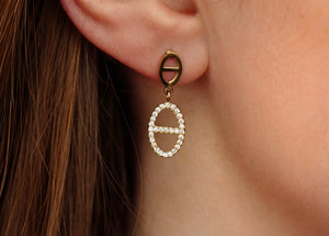 Boucle d'oreille Ambre